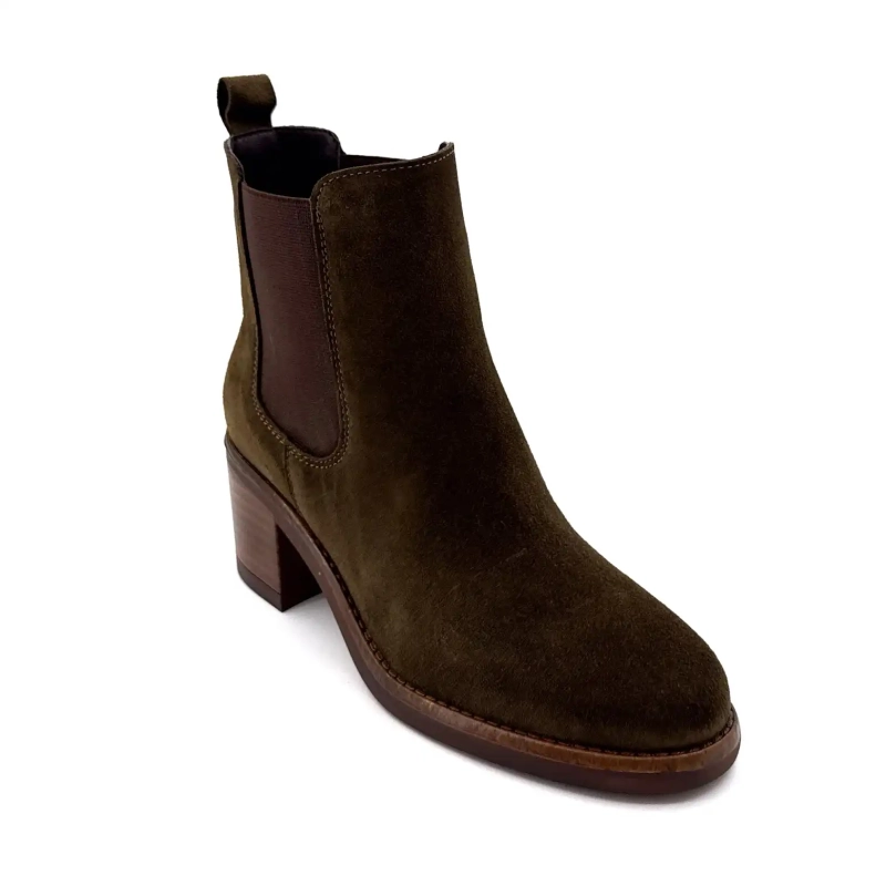 Alpe 5531-11 Khaki Wildleder Ivoire Chaussures