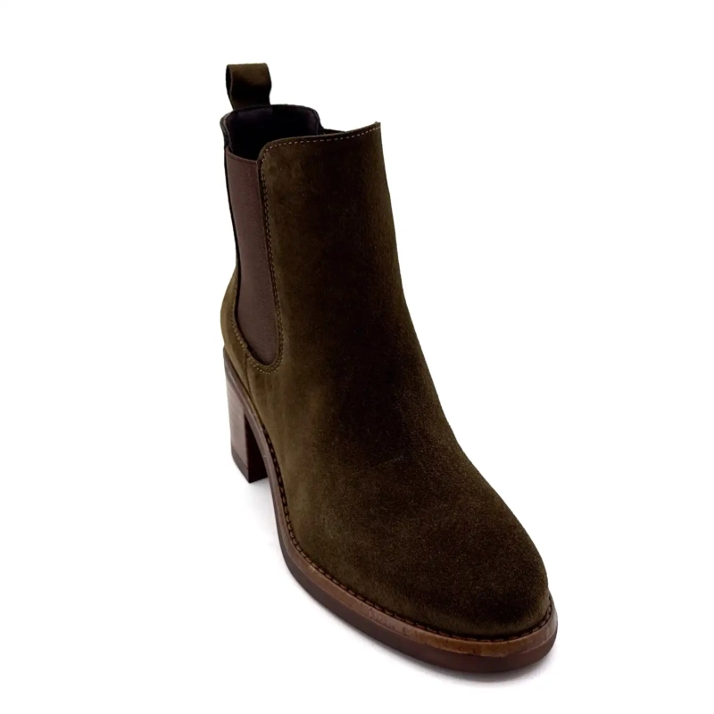 Alpe 5531-11 Khaki Wildleder Ivoire Chaussures