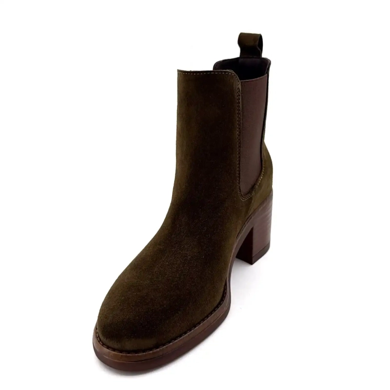 Alpe 5531-11 Khaki Semsket skinn Ivoire Chaussures