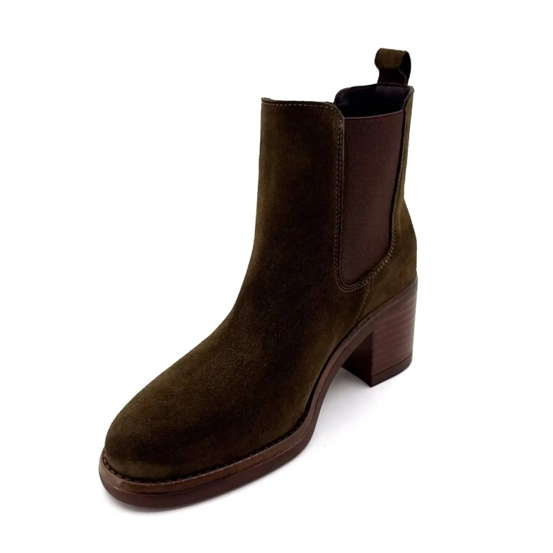 Alpe 5531-11 Khaki Suede Ivoire Chaussures