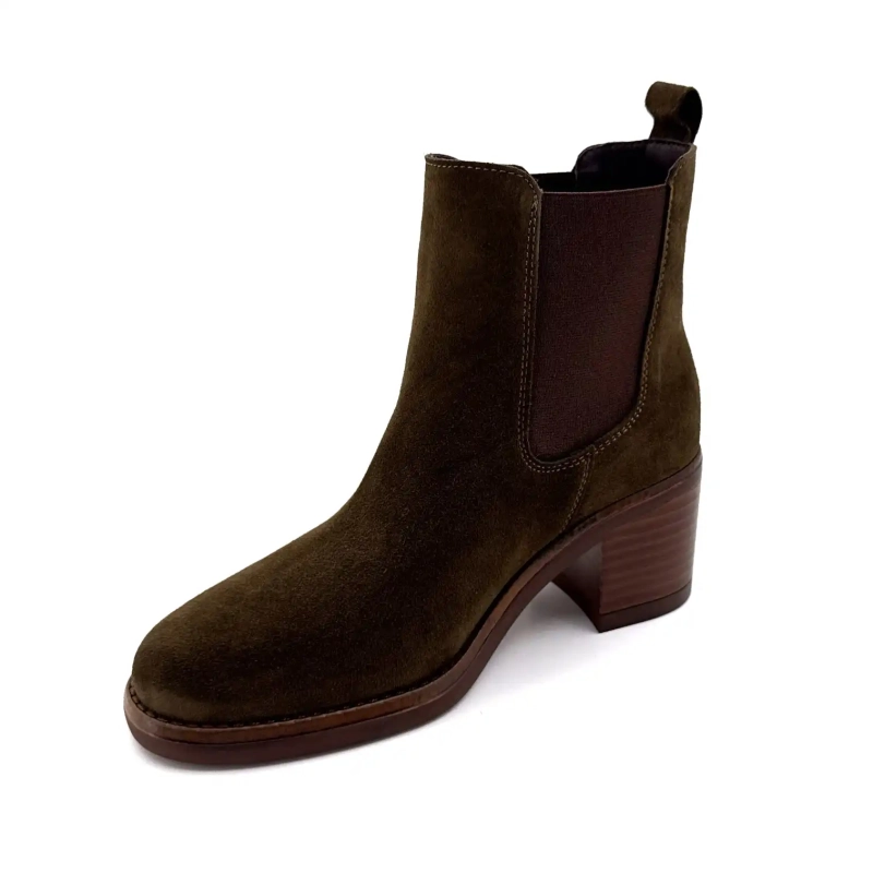 Alpe 5531-11 Pelle scamosciata color cachi Ivoire Chaussures