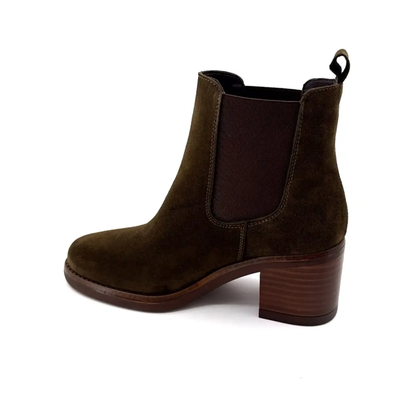 Alpe 5531-11 Khaki velúr Ivoire Chaussures