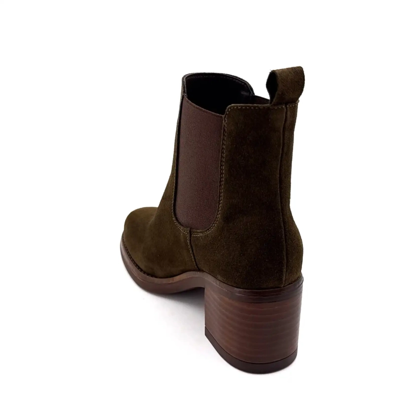 Alpe 5531-11 Kaki Suede Ivoire Chaussures