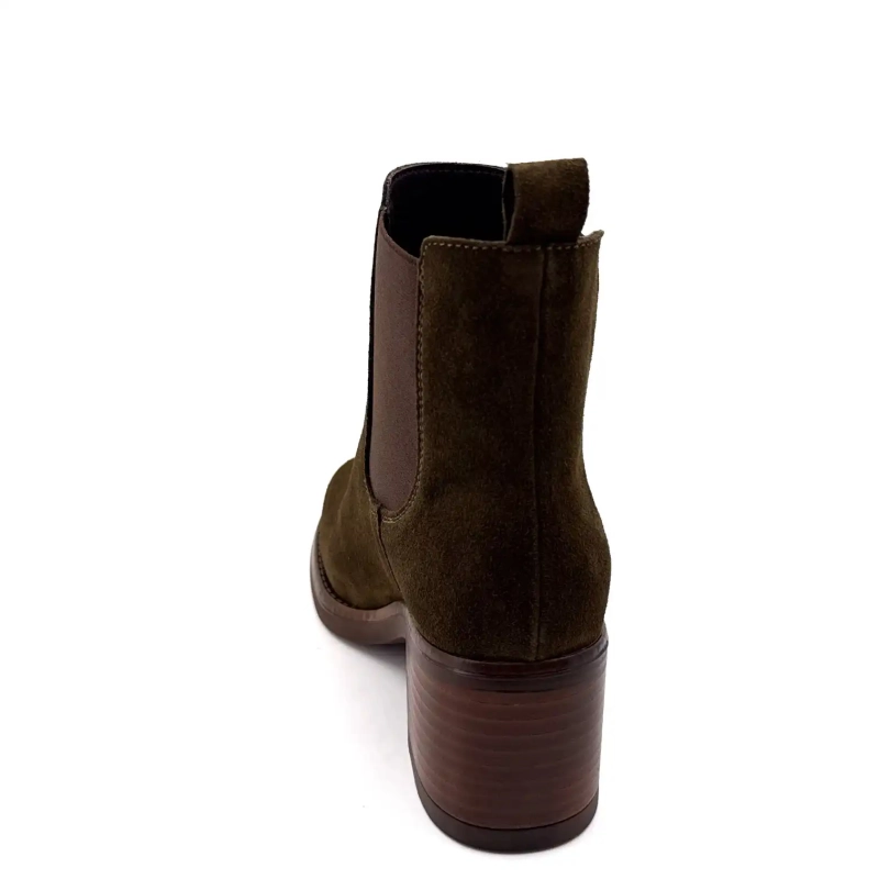 Alpe 5531-11 Khaki Suede Ivoire Chaussures