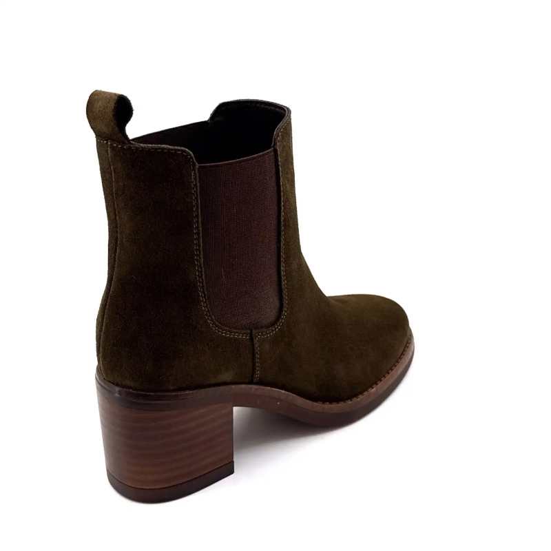 Alpe 5531-11 Khaki velúr Ivoire Chaussures