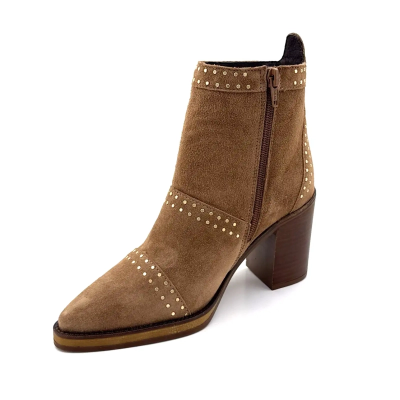 Alpe 5449-11 Taupe Mocka med Nitar Ivoire Chaussures