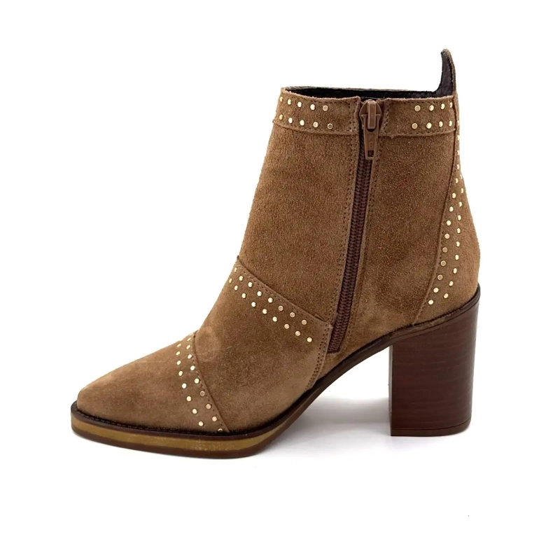 Alpe 5449-11 Taupe Suede with Studs Ivoire Chaussures