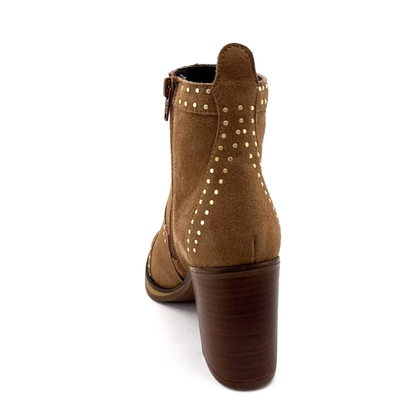 Alpe 5449-11 Taupe velúr szegecsekkel Ivoire Chaussures