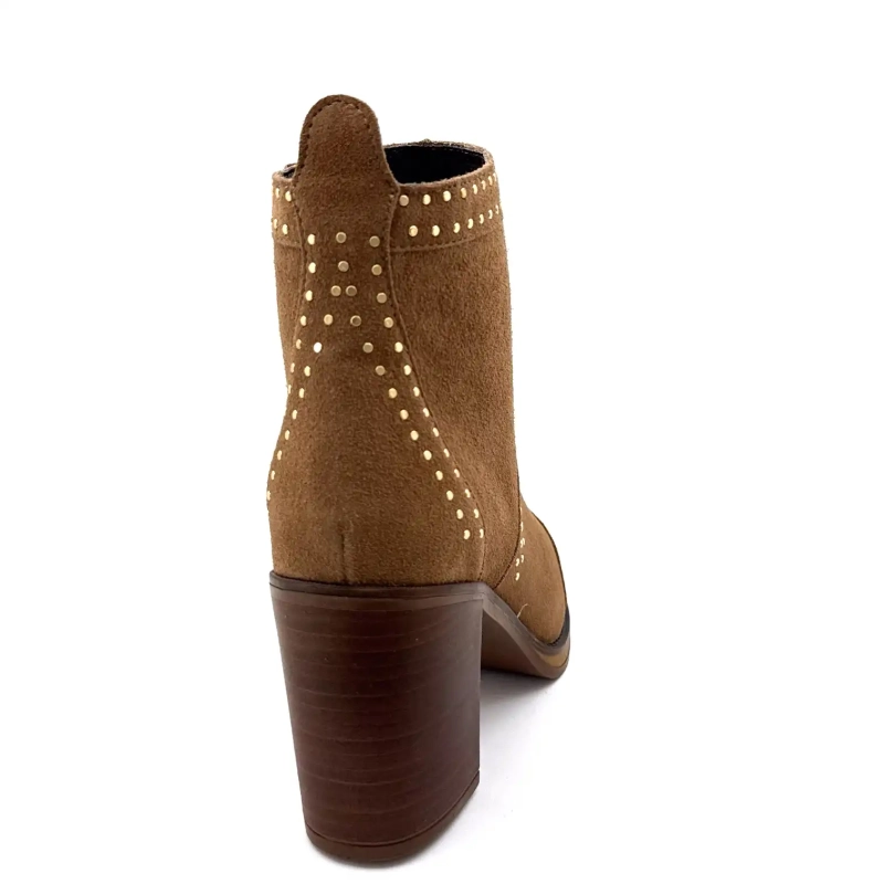 Alpe 5449-11 Zamsz w kolorze taupe z ćwiekami Ivoire Chaussures