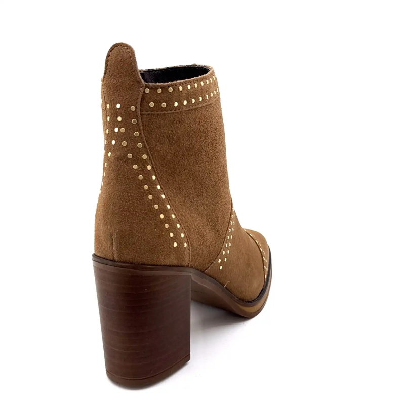 Alpe 5449-11 Taupe velúr szegecsekkel Ivoire Chaussures