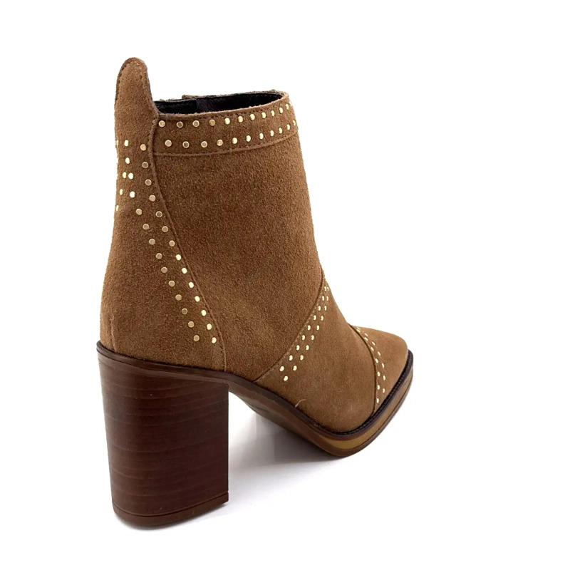 Alpe 5449-11 Suede Taupe cu Ținte Ivoire Chaussures