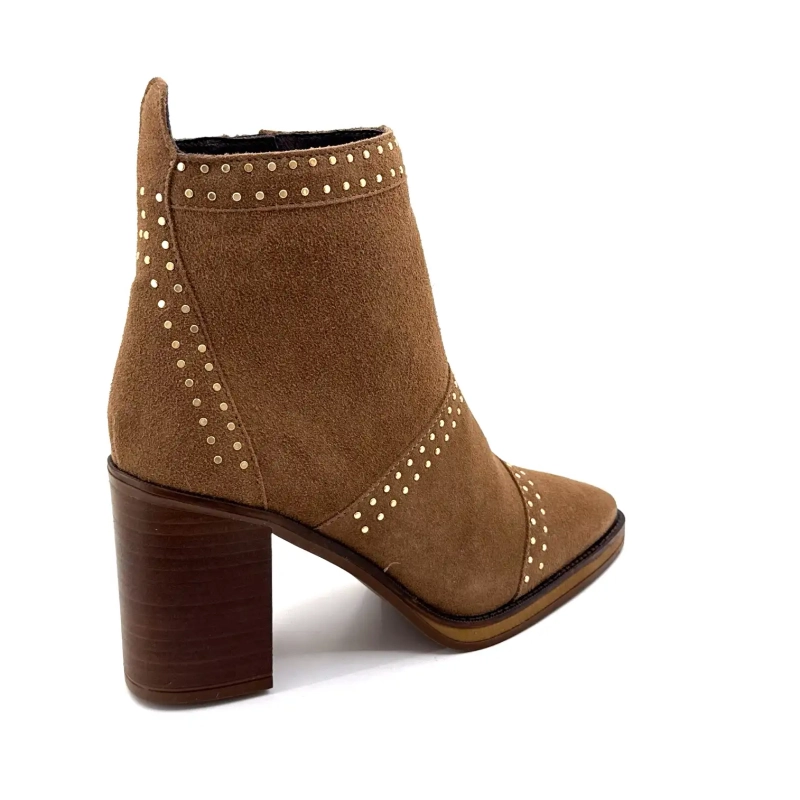 Alpe 5449-11 Taupe Suède met Studs Ivoire Chaussures