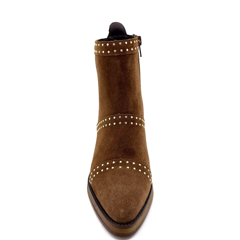 Alpe 5449-11 szegecses barna velúr Ivoire Chaussures