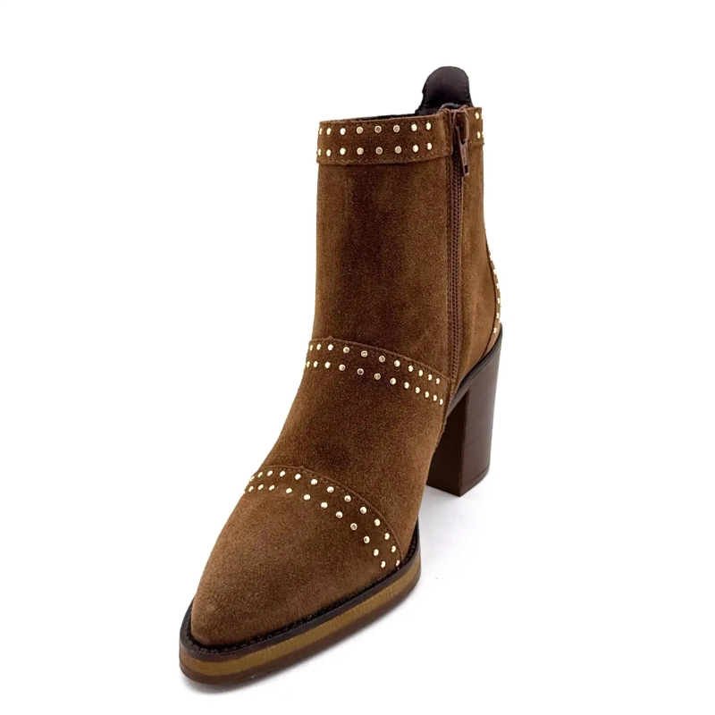 Alpe 5449-11 Suede maro cu cuie Ivoire Chaussures