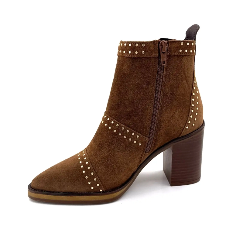 Alpe 5449-11 Suede maro cu cuie Ivoire Chaussures