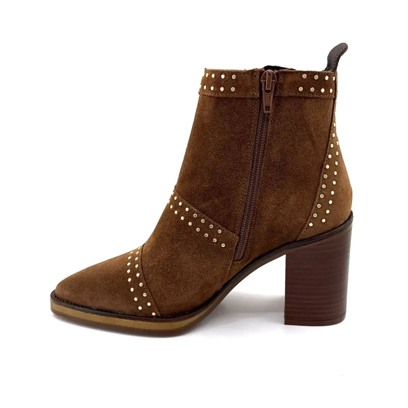 Alpe 5449-11 Studded Bruin Suède Ivoire Chaussures