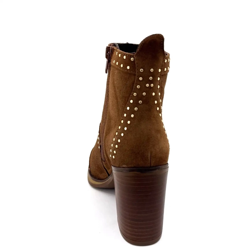 Alpe 5449-11 Pelle scamosciata marrone borchiata Ivoire Chaussures