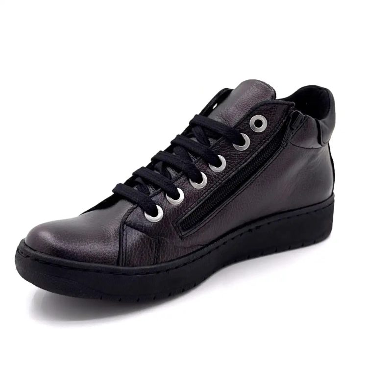 Chacal 7335 Glansigt svart läder Ivoire Chaussures