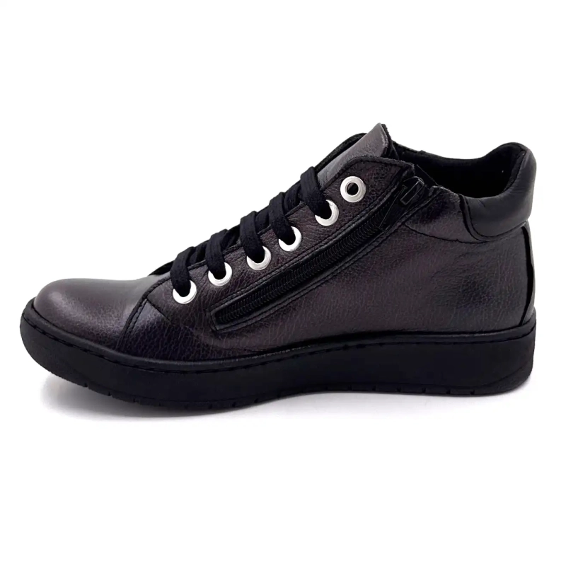Chacal 7335 Pelle nera lucida Ivoire Chaussures