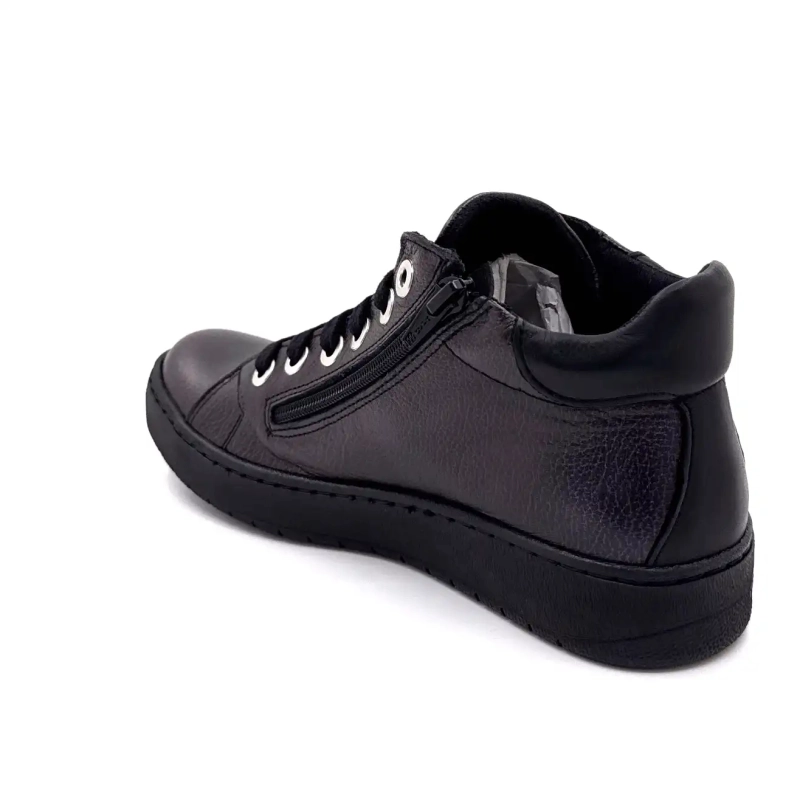 Chacal 7335 Cuir Noir Brillant Ivoire Chaussures