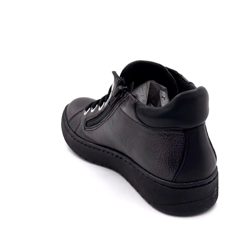Chacal 7335 Glansigt svart läder Ivoire Chaussures