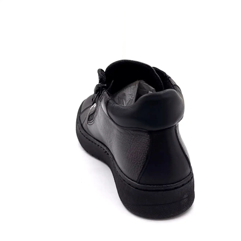 Chacal 7335 Cuir Noir Brillant Ivoire Chaussures