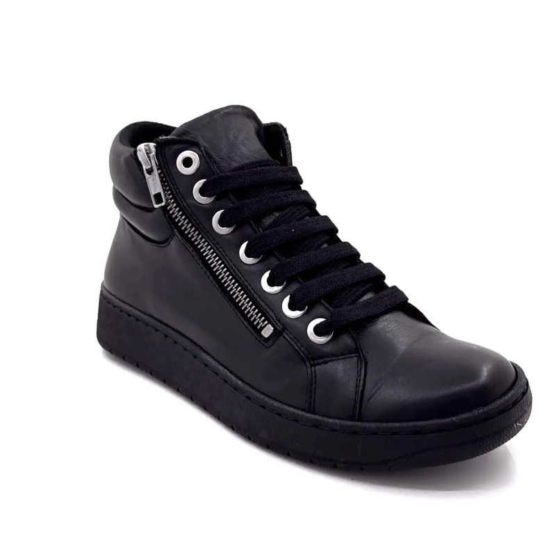 Chacal 7336 Svart Lær Ivoire Chaussures