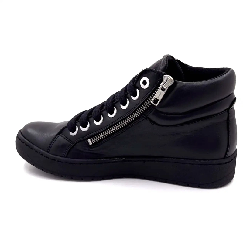 Chacal 7336 Svart Lær Ivoire Chaussures