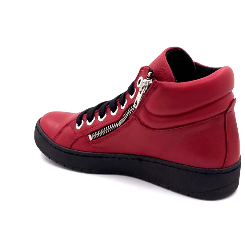 Chacal 7336 Rødt Lær Ivoire Chaussures