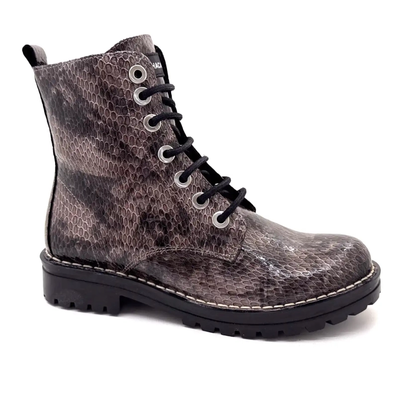 Chacal 7240 Laklæder Rept Grå Print Ivoire Chaussures