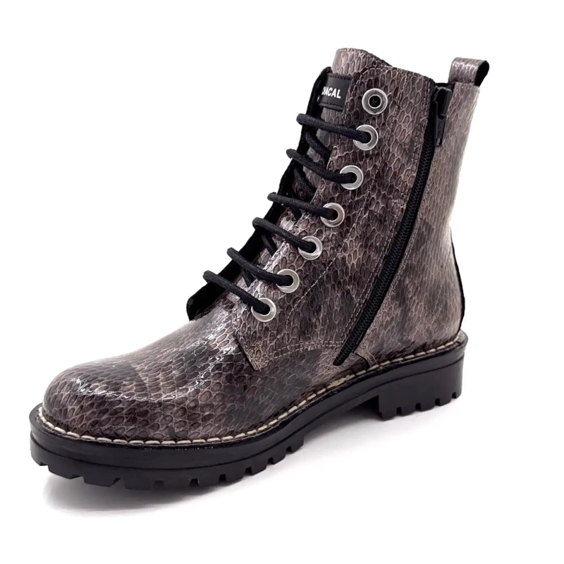 Chacal 7240 Laklæder Rept Grå Print Ivoire Chaussures