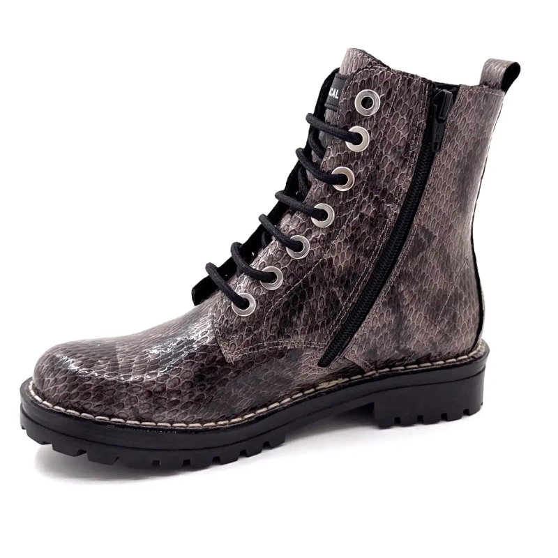 Chacal 7240 Lackleder Rept Grau Print Ivoire Chaussures