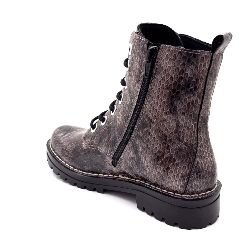 Chacal 7240 Patent Leather Rept Grey Print Ivoire Chaussures