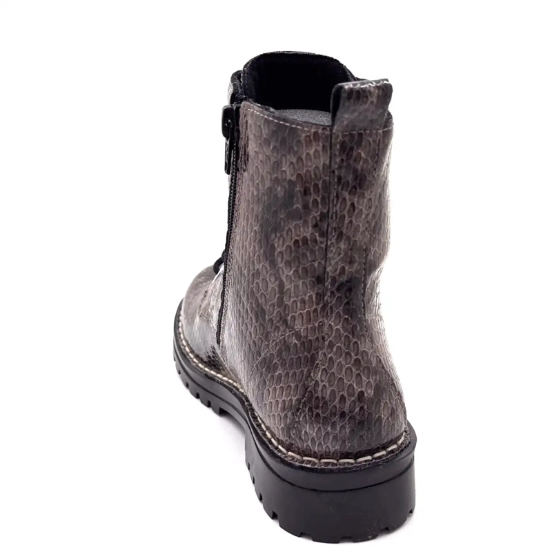 Chacal 7240 Lackleder Rept Grau Print Ivoire Chaussures