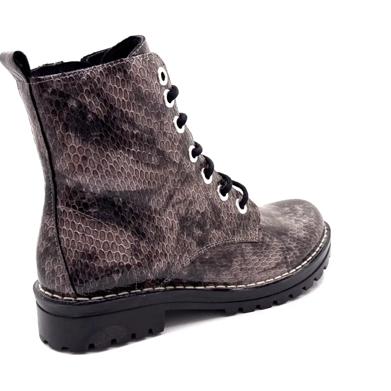 Chacal 7240 Patent Leather Rept Grey Print Ivoire Chaussures