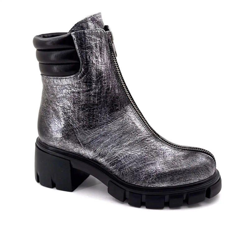 Fruit 9254 Metallisk grått skinn Ivoire Chaussures