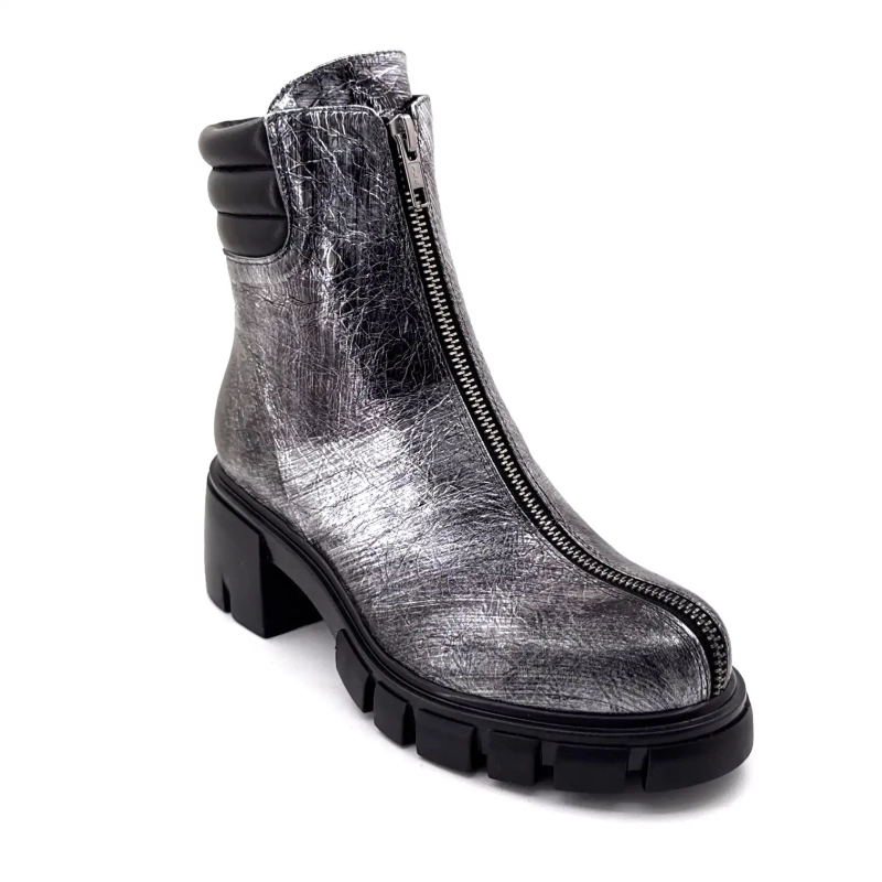 Fruit 9254 Metallisk grått skinn Ivoire Chaussures