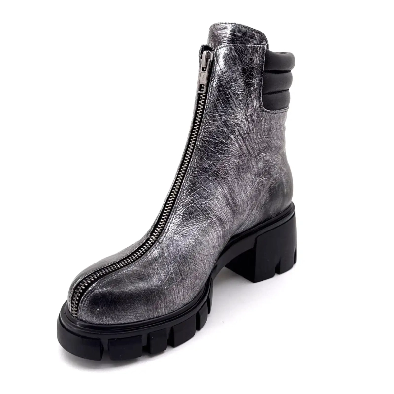 Fruit 9254 Metallic Grått Läder Ivoire Chaussures