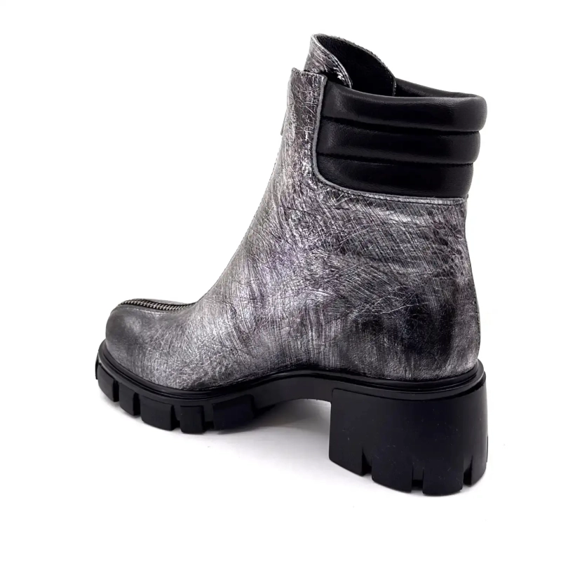 Fruit 9254 Metallic Grey Leather Ivoire Chaussures