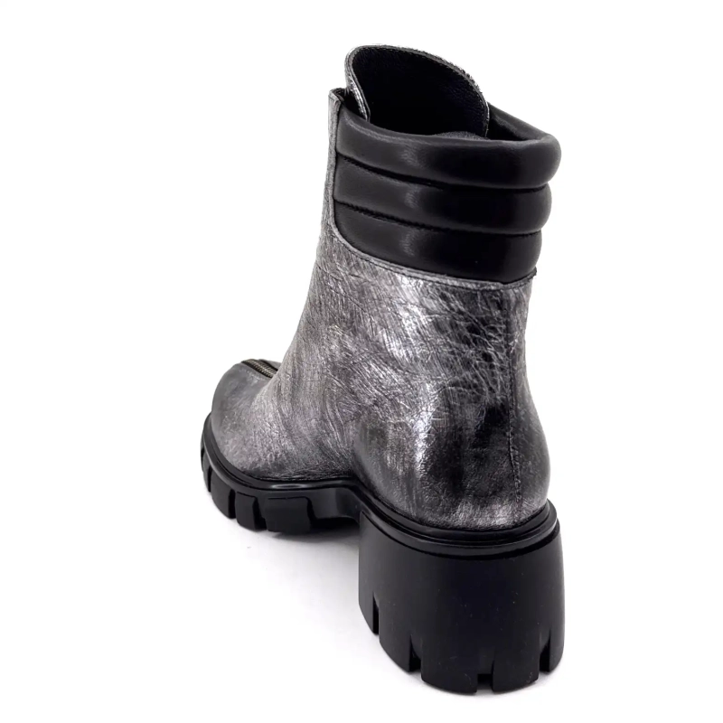 Fruit 9254 Metaliczna szara skóra Ivoire Chaussures