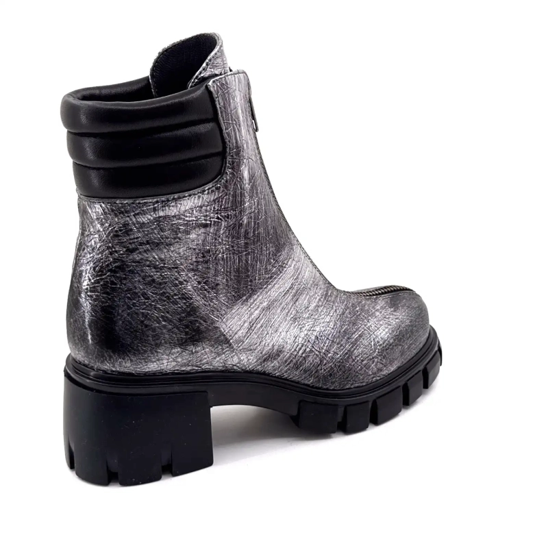 Fruit 9254 Metallic-Graues Leder Ivoire Chaussures