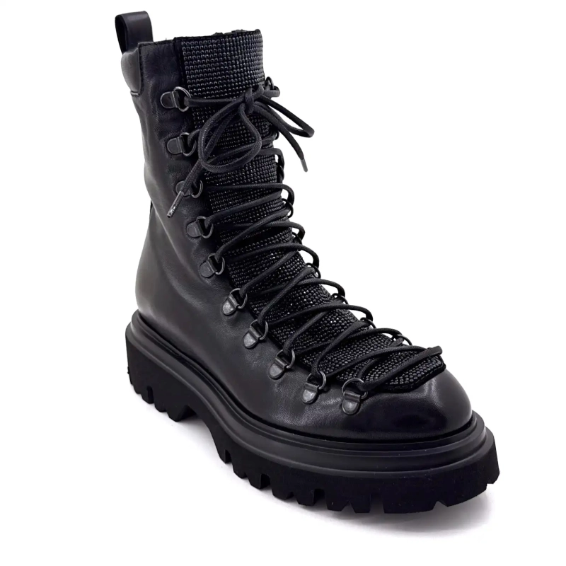 Fruit 9378 Black Leather Ivoire Chaussures