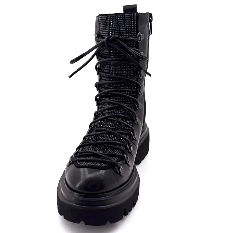 Fruit 9378 Schwarzes Leder Ivoire Chaussures