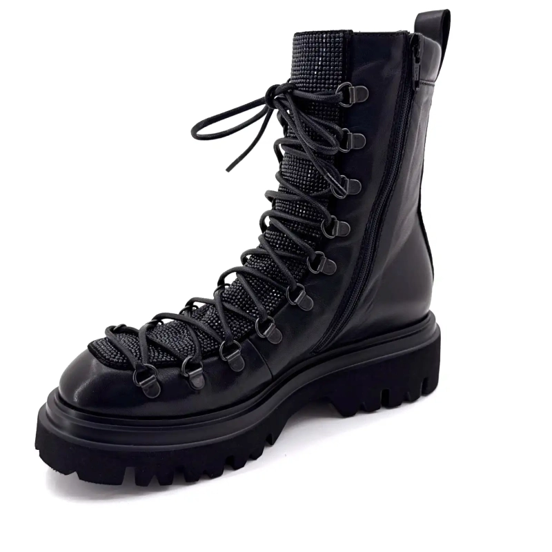 Fruit 9378 Black Leather Ivoire Chaussures