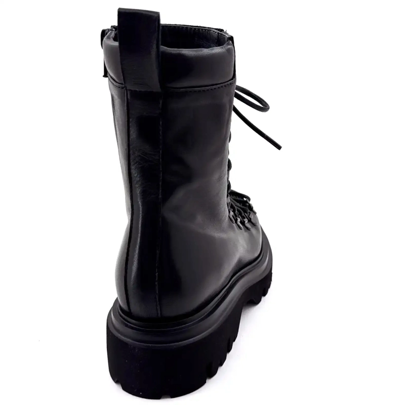 Frukt 9378 Svart Lær Ivoire Chaussures