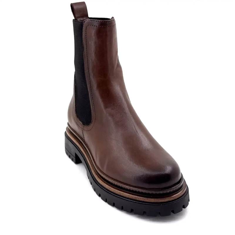 Mjus T60204 105 Couro Chocolate Ivoire Chaussures