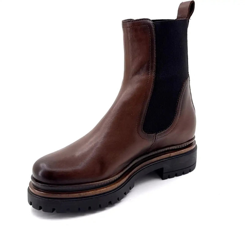 Mjus T60204 105 Leder Schokolade Ivoire Chaussures