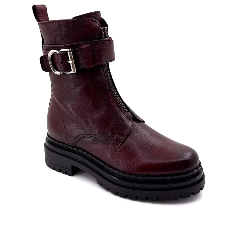 Mjus L97202 101 6345 Couro Bordeaux Ivoire Chaussures