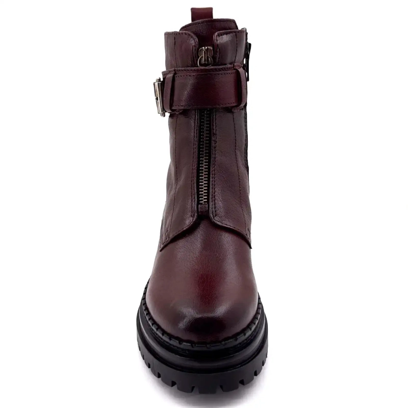 Mjus L97202 101 6345 Couro Bordeaux Ivoire Chaussures