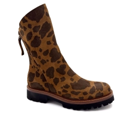 Ivoire 3270 Carrie 20 Suede Leo Print Marrone